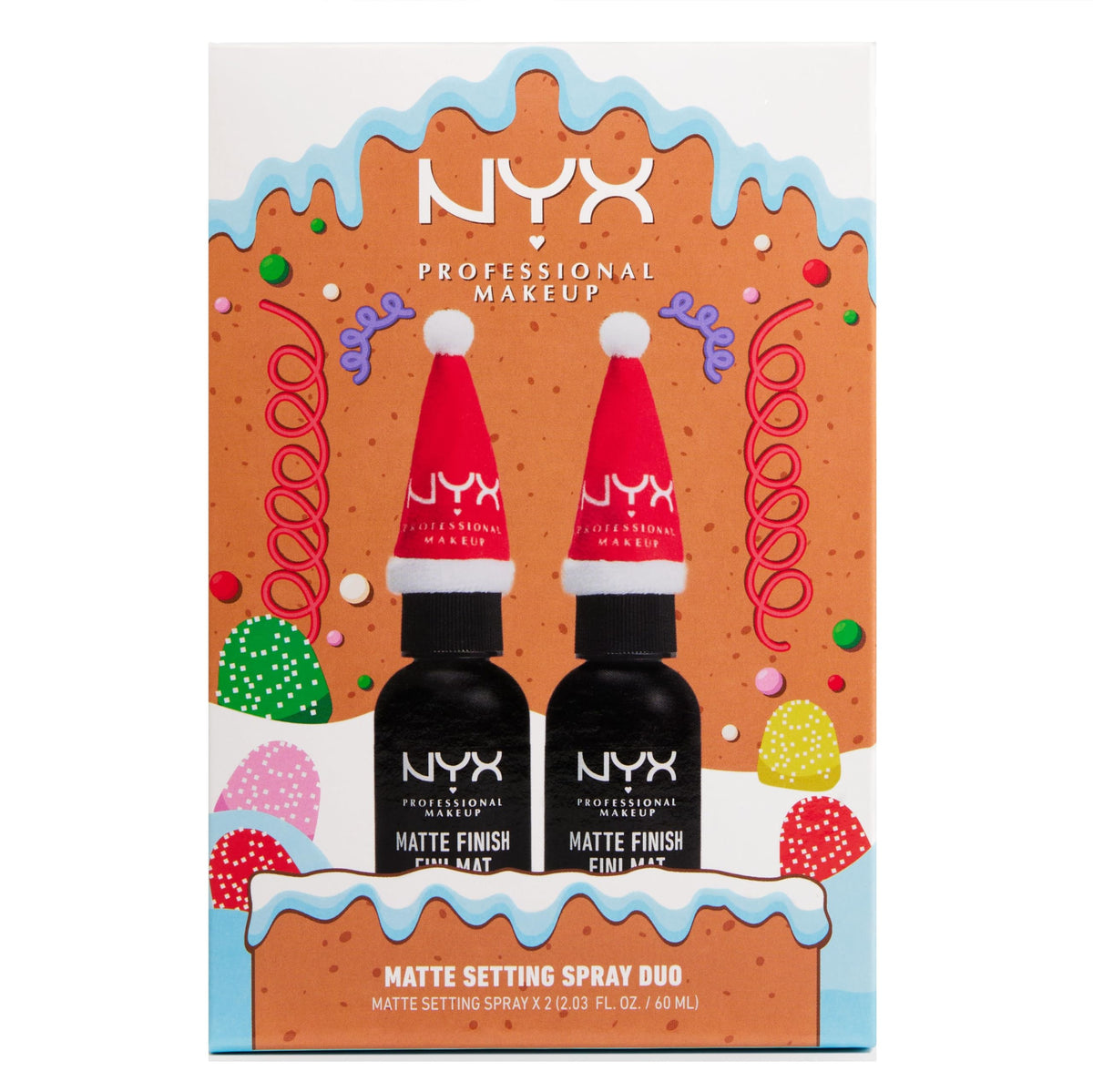 NYX PROFESSIONAL MAKEUP front packaging showing holiday-ready duo and gifting appeal