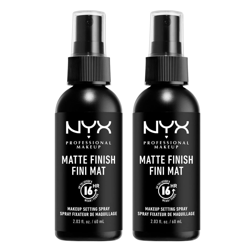 NYX PROFESSIONAL MAKEUP front packaging showing matte setting spray convenience