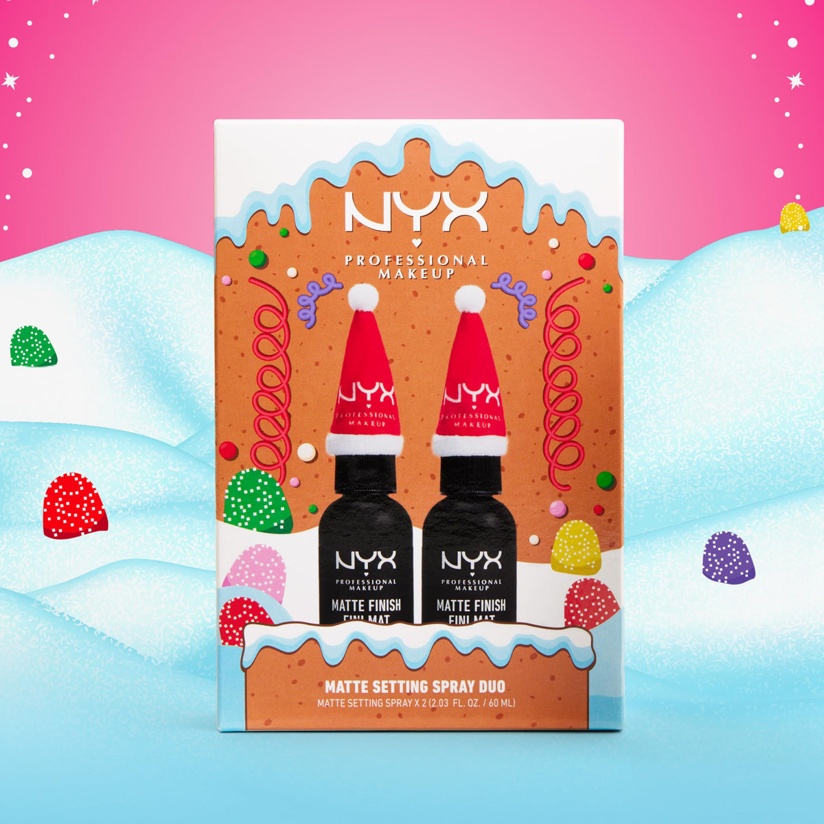 NYX PROFESSIONAL MAKEUP nozzle close-up showing fine mist delivery for even application
