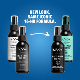 NYX PROFESSIONAL MAKEUP matte spray nozzle close-up for even application