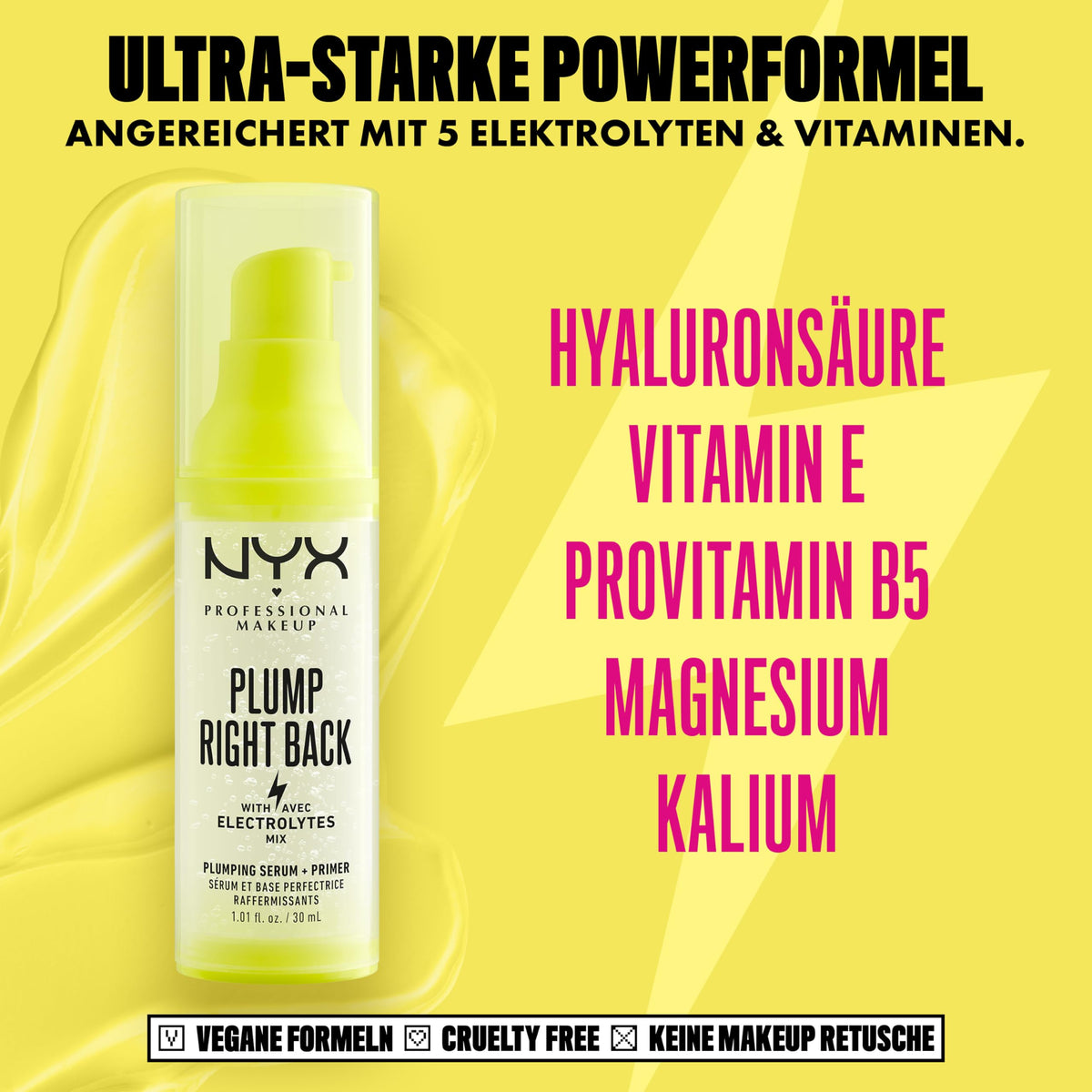 NYX PROFESSIONAL MAKEUP close-up texture showing lightweight hydrating finish