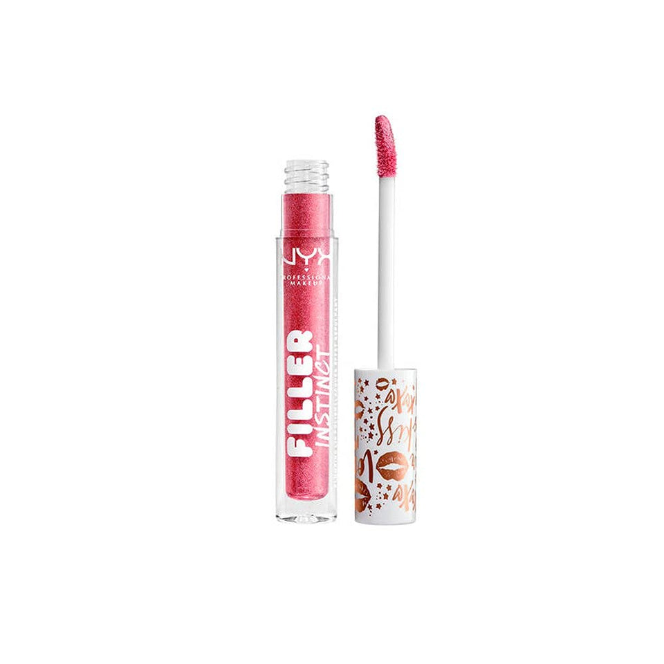 NYX PROFESSIONAL MAKEUP plumping lip polish front view showing glossy shine and fuller-looking lips