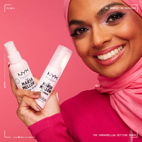 NYX PROFESSIONAL MAKEUP label closeup emphasizing vegan and silicone‑free benefit