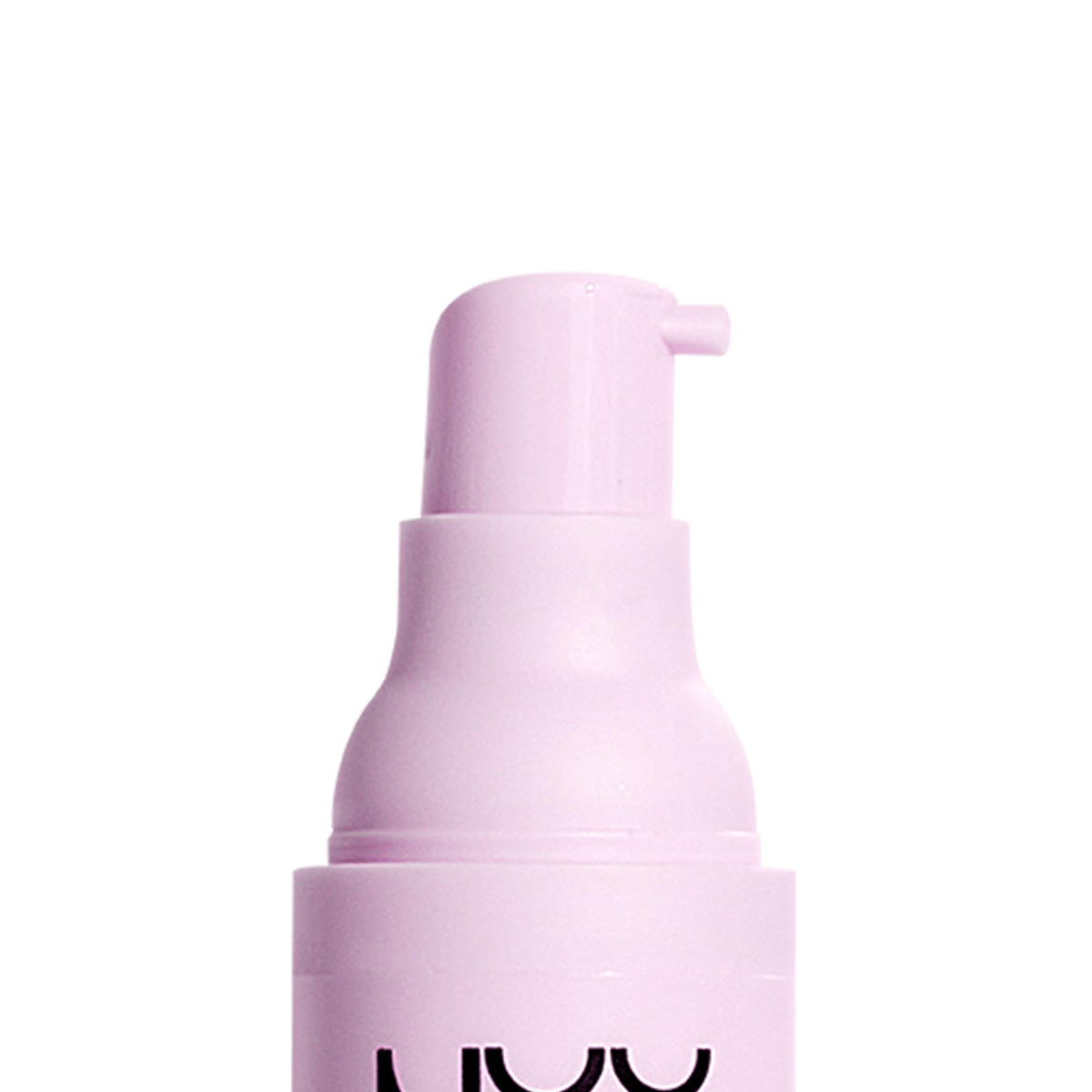 NYX PROFESSIONAL MAKEUP primer held by fingers showing compact size and travel benefit
