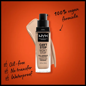 NYX PROFESSIONAL MAKEUP creamy foundation drop texture showing blendability benefit on skin