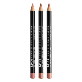 NYX PROFESSIONAL MAKEUP front packaging showing three slim lip liners and value
