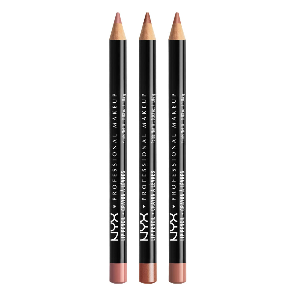 NYX PROFESSIONAL MAKEUP front packaging showing three slim lip liners and value