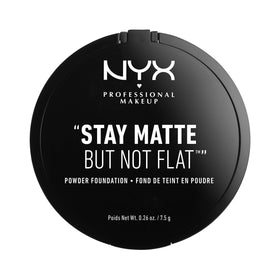 NYX PROFESSIONAL MAKEUP open compact with sponge demonstrates included applicator and convenience