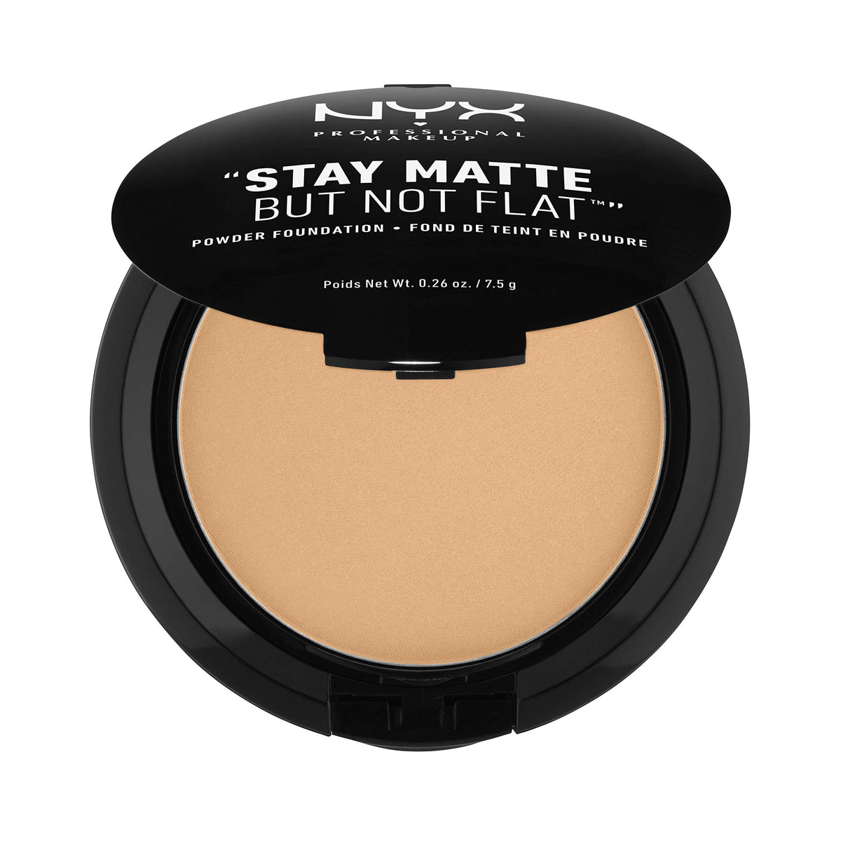 NYX PROFESSIONAL MAKEUP front packaging showing compact and product benefits