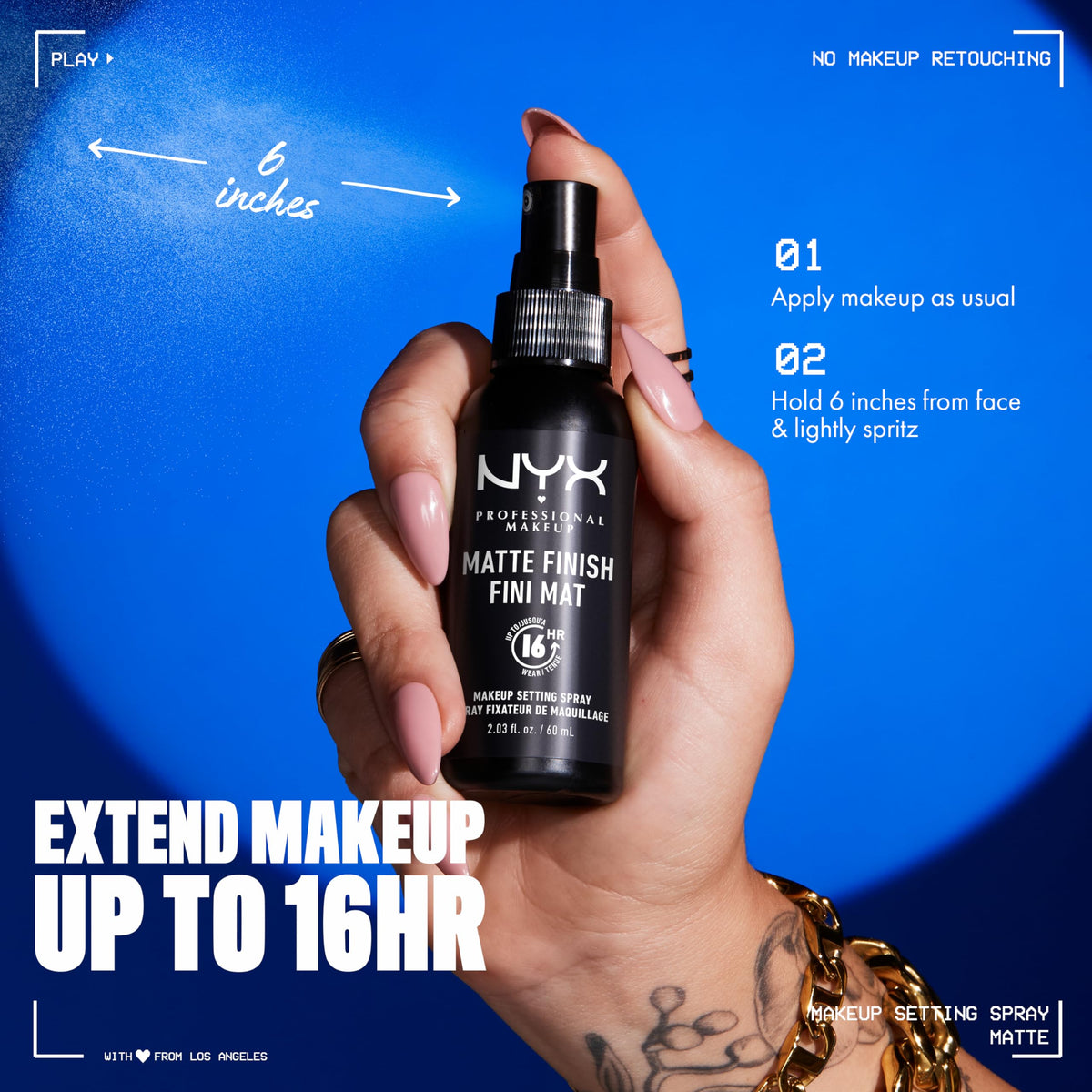 NYX PROFESSIONAL MAKEUP texture comparison on skin showing matte finish and shine control