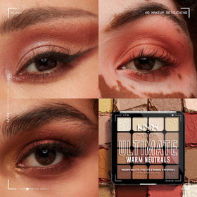 NYX PROFESSIONAL MAKEUP palette in use showing easy eyelid application