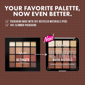NYX PROFESSIONAL MAKEUP sustainability label highlighting recycled packaging
