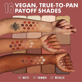 NYX PROFESSIONAL MAKEUP palette size in hand for travel-friendly scale