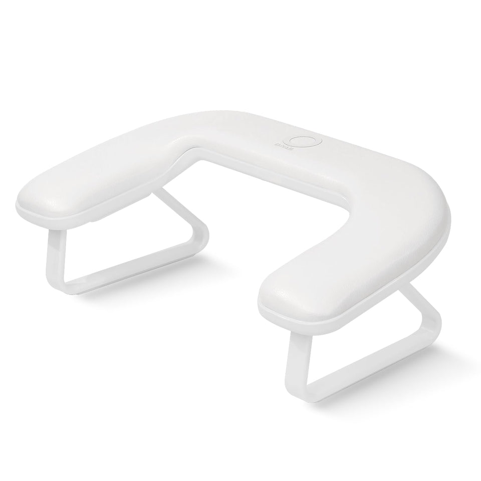 O NAIL front view arm rest showing contoured support for steady nails