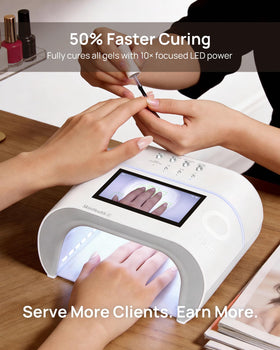 O NAIL lamp placed in a salon setting illustrating professional throughput improvement