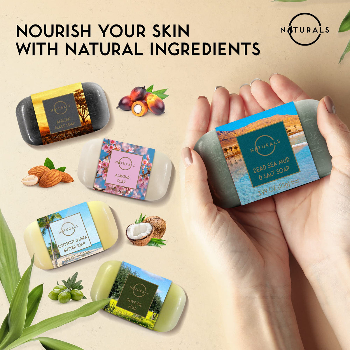 O NATURALS fig soap texture with apricot kernel granules showing effective scrubbing benefit