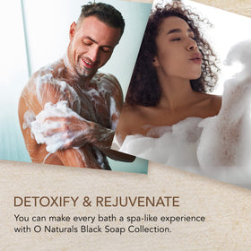 O NATURALS coffee exfoliating soap with visible granules for skin polishing
