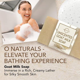O NATURALS close-up of triple-milled bar texture highlighting creamy lather benefit