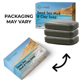 O NATURALS soap bar next to hand showing true 4 oz size