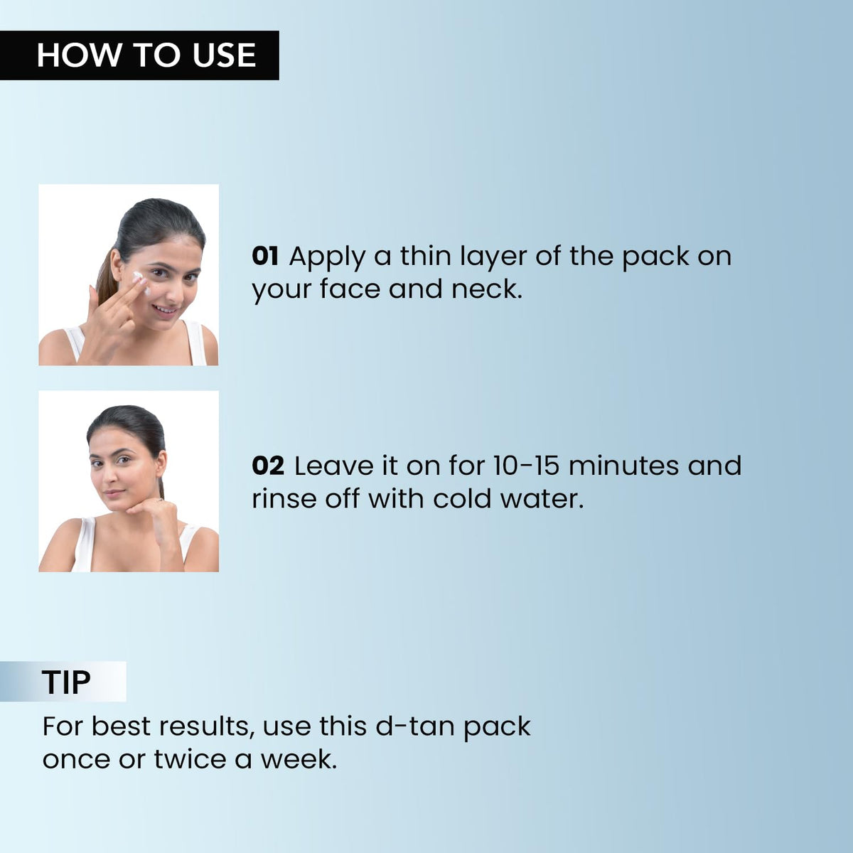 O3+ pack being applied on cheek demonstrating even coverage and instant cooling benefit