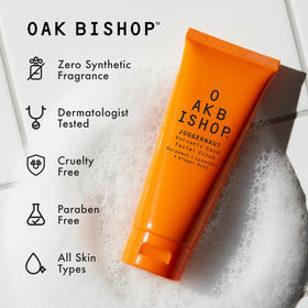 Oak Bishop Juggernaut being applied in shower showing quick-rinse benefit