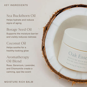 Oak Essentials applied to face in morning routine for a dewy, protected finish