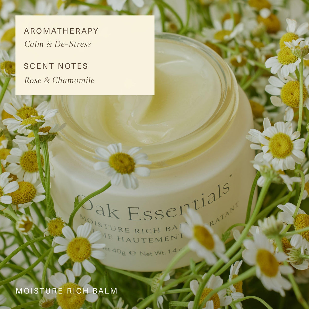 Oak Essentials applied at night to seal in moisture during sleep and recovery