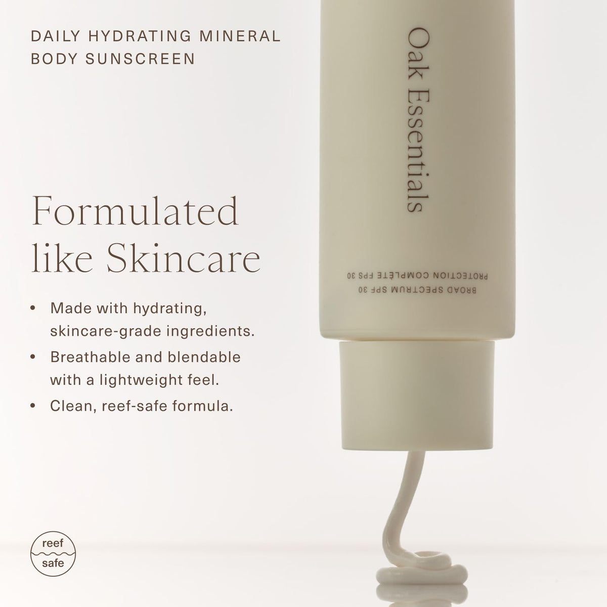 Oak Essentials used at the beach illustrating broad-spectrum daily sun defense outdoors
