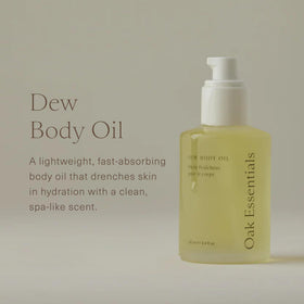 Oak Essentials clear side label with ingredient list visible, highlights clean formulation