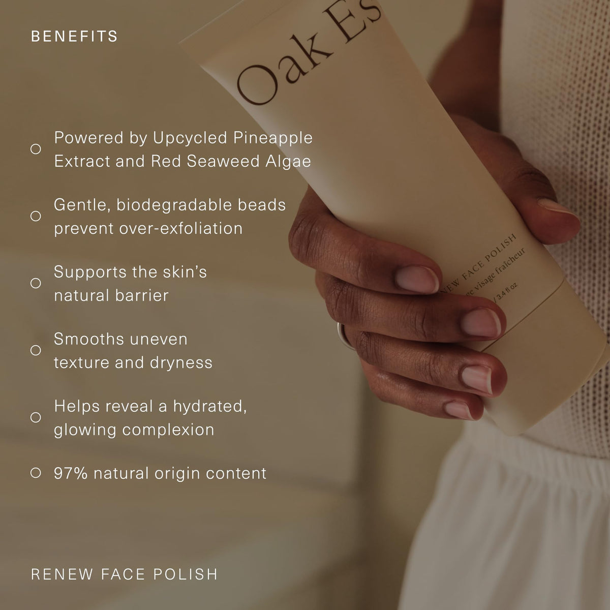 Oak Essentials bead detail displaying biodegradable beads that dissolve gently