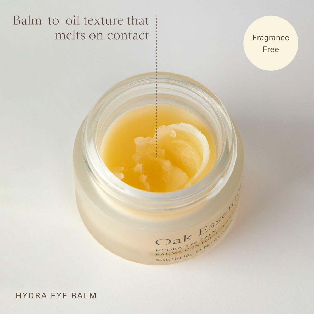 Oak Essentials application showing gentle under-eye massage for hydration