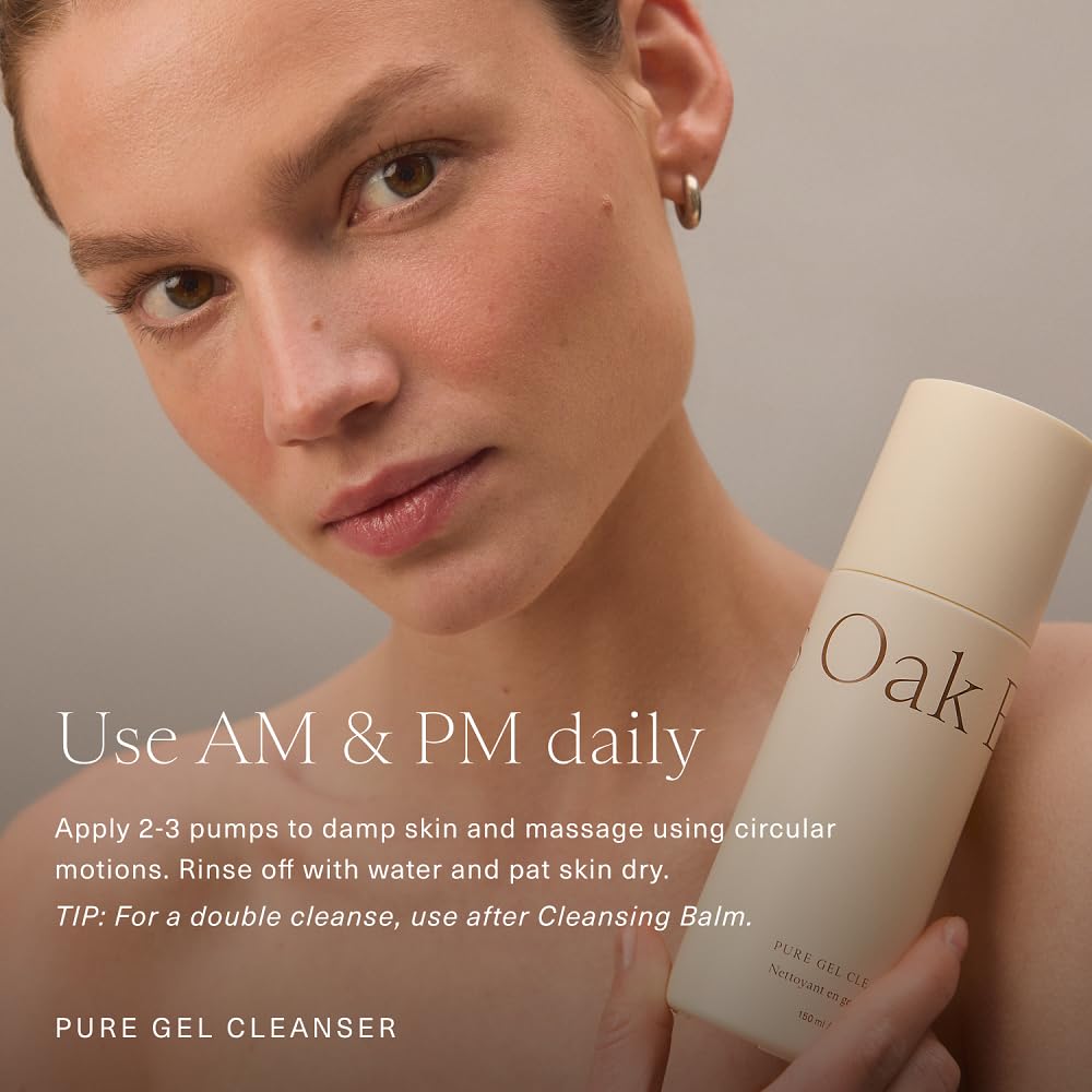Oak Essentials label detail listing ingredients and clean formulation