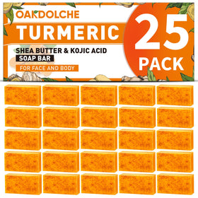 OAKDOLCHE front packaging showing the 25-piece turmeric kojic acid soap set ideal for gifting