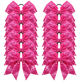 OAOLEER front packaging showing 12 hot pink sequin bows and bold sparkle