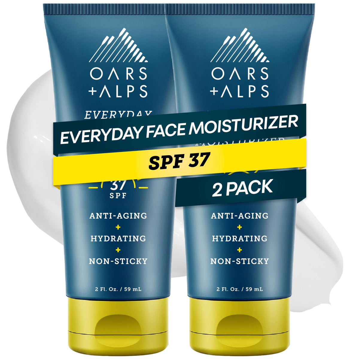 Oars + Alps front packaging showing SPF 37 and clean formula benefit