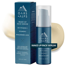 Oars + Alps front packaging showing bottle and brightening benefits