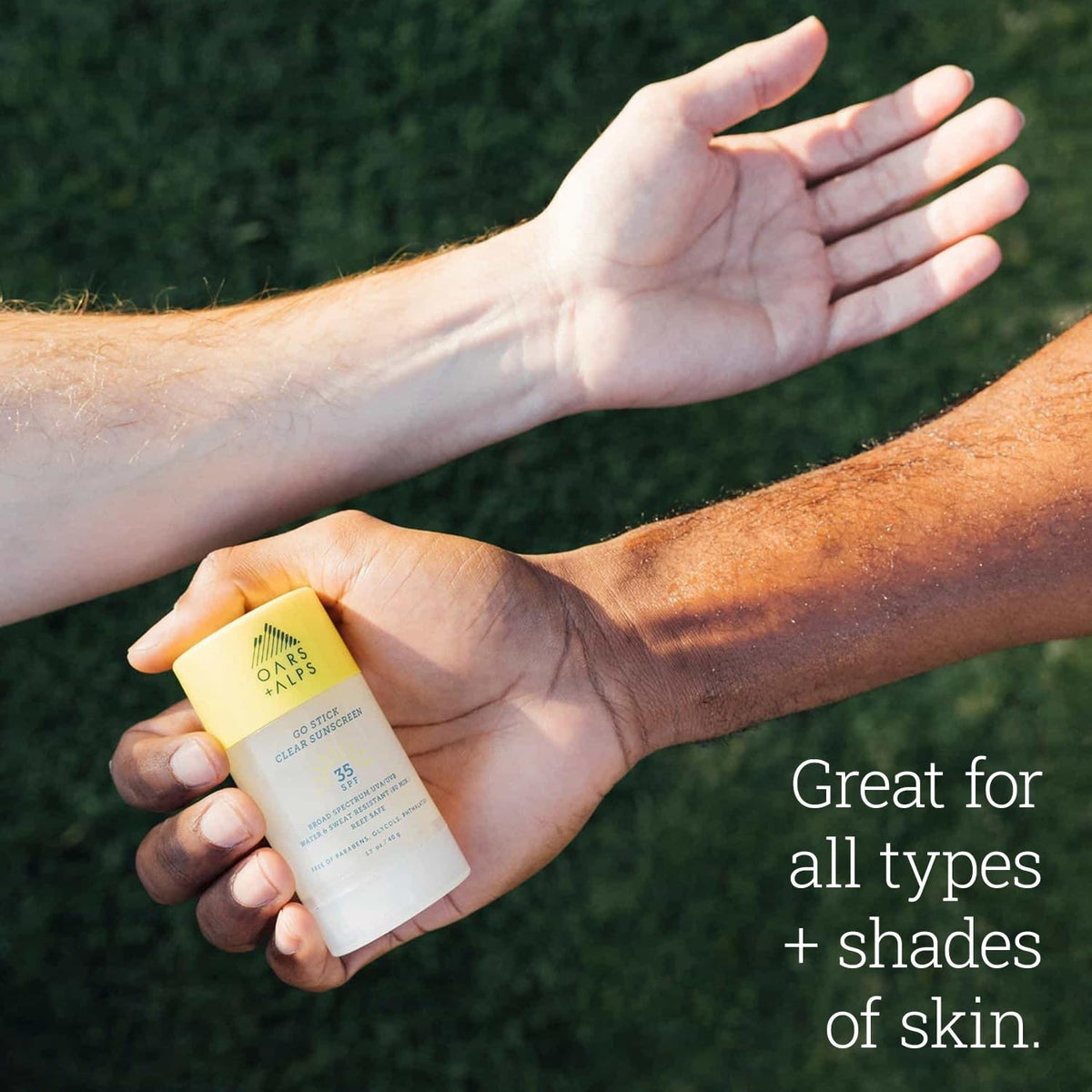 Oars + Alps product label and ingredient details showing gentle formula benefit