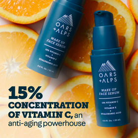Oars + Alps pump dispensing serum illustrating easy application