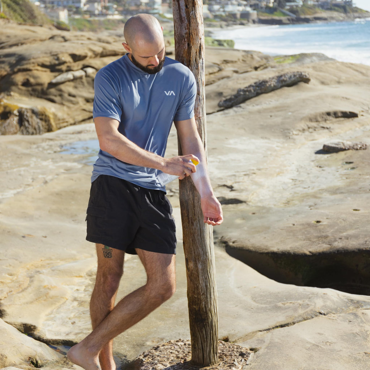 Oars + Alps sunscreen label close-up highlighting ingredients like zinc oxide and antioxidants for skin support