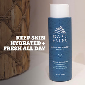 Oars + Alps creamy foam texture close-up demonstrating gentle moisturizing lather