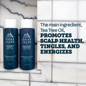 Oars + Alps shampoo foam texture demonstrating gentle but effective cleansing