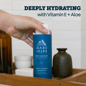Oars + Alps rich lather texture close-up demonstrating creamy, hydrating suds