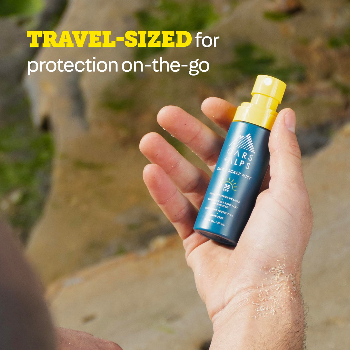 Oars + Alps in a beach bag ready for on-the-go sun protection and reapplication