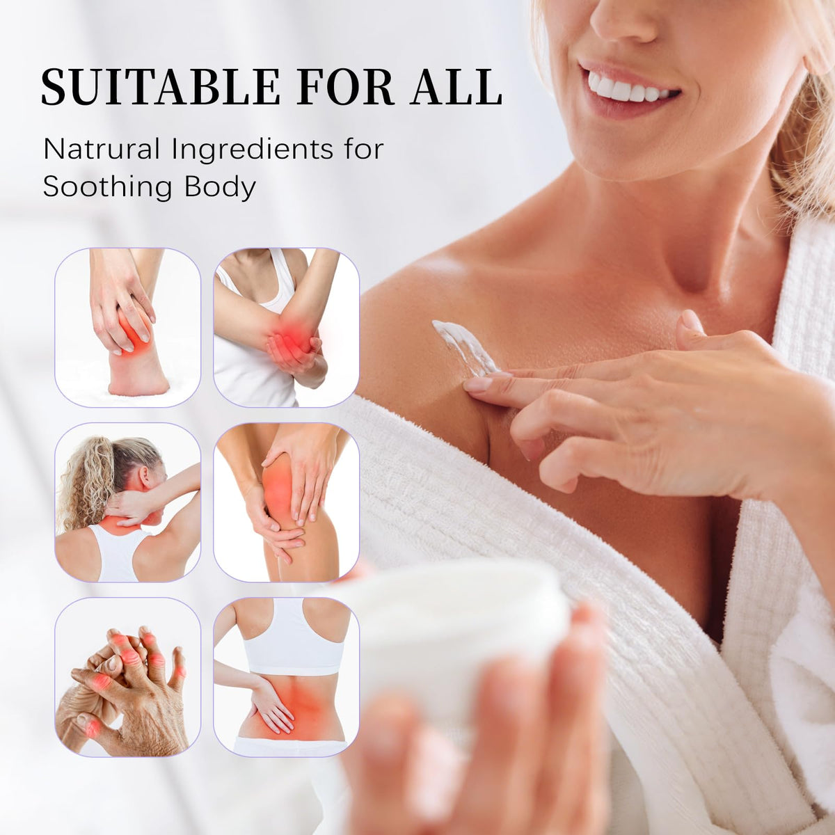 OASIS MAMA BEAR applied to feet showing soothing relief and hydrated skin benefit