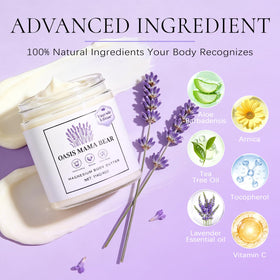 OASIS MAMA BEAR label ingredients closeup showing magnesium and botanical items for ingredient clarity