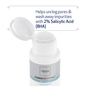 Obagi Medical cleanser foam texture demonstrating deep cleansing action