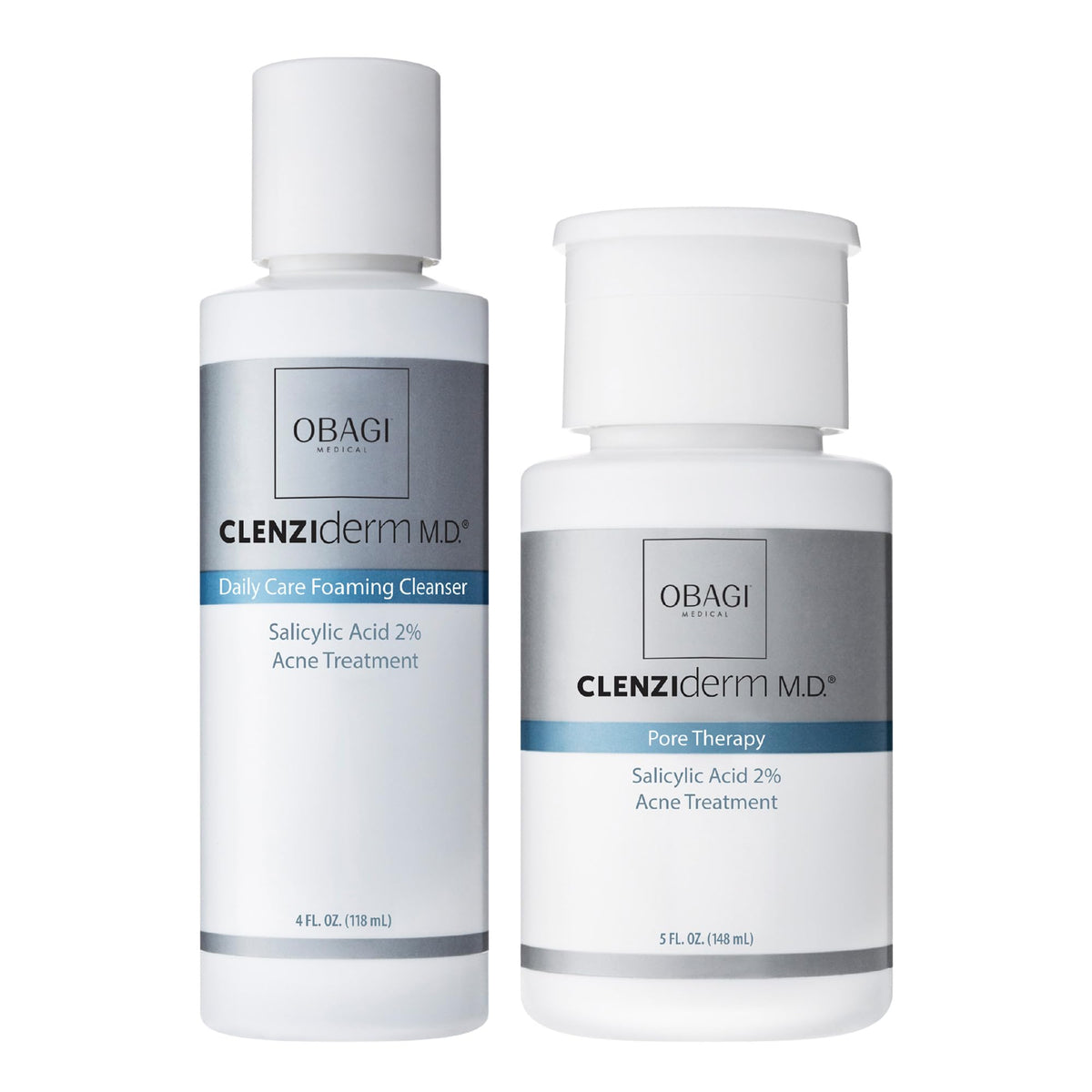 Obagi Medical foaming cleanser front packaging showing product benefits