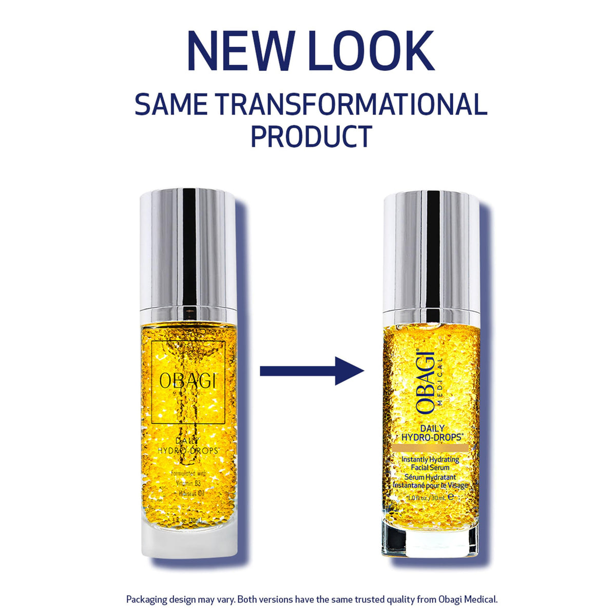 Obagi Medical label close-up highlighting ingredients and clinical design benefit