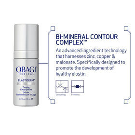 Obagi ELASTIderm box and literature open showing product information for informed use