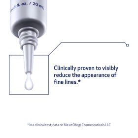 Obagi ELASTIderm dropper with serum texture demonstrating easy targeted application